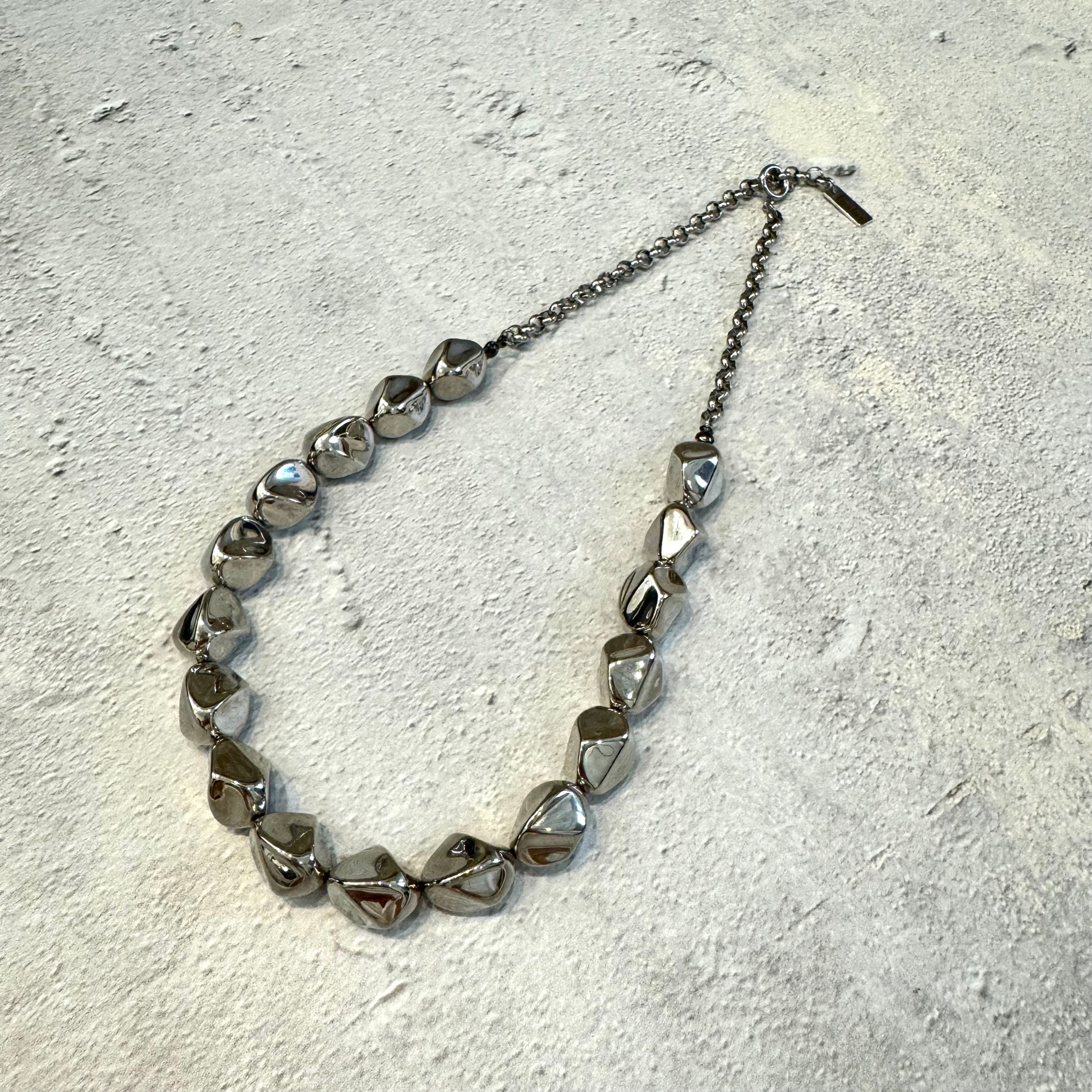 MTL NKL 31 - Silver Chunky Rock Necklace (Non-Tarnish)