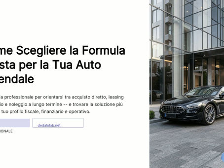 "Devo cambiare auto per l'azienda, quale formula mi conviene?"
