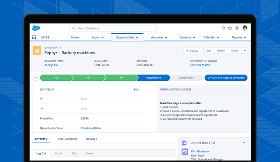 How to create an opportunity in Salesforce Halo Tech