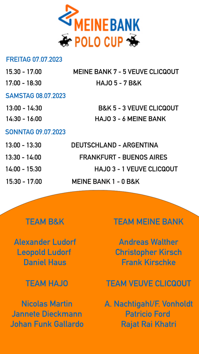 Meine Bank Polo Cup Spielplan - FRANKFURT 