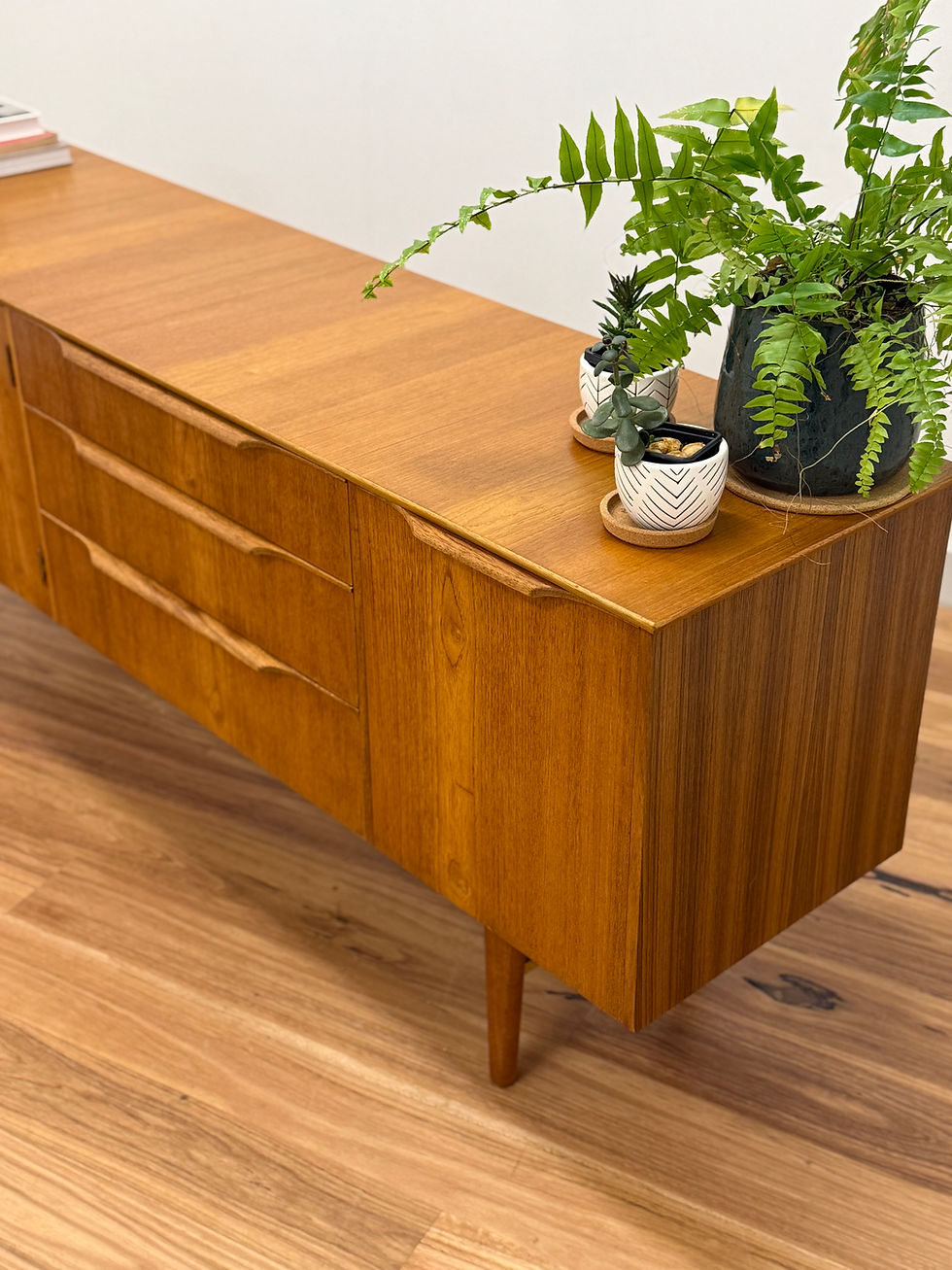 Thumbnail: Austinsuite Mid Century Teak Sideboard with Drop-Down Drinks Cabinet