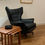 Thumbnail: Mid Century G Plan Blofeld Chair (newly upholstered in black Leather)