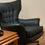 Thumbnail: Mid Century G Plan Blofeld Chair (newly upholstered in black Leather)