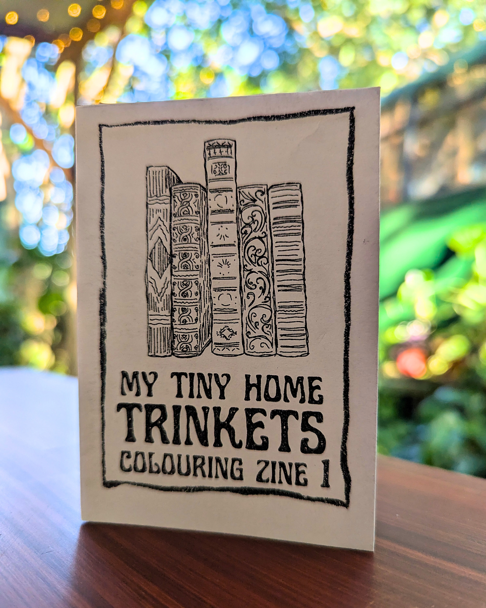 Thumbnail: Trinkets Zine One - Colouring in book - Printable