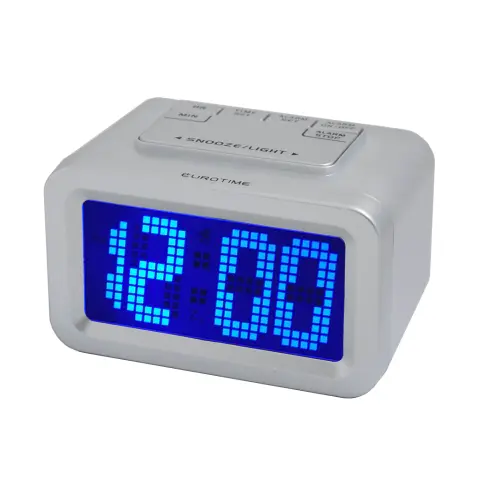 Miniatura: RELOJ DESPERTADOR EUROTIME DIGITAL CON LUZ CONTINUA