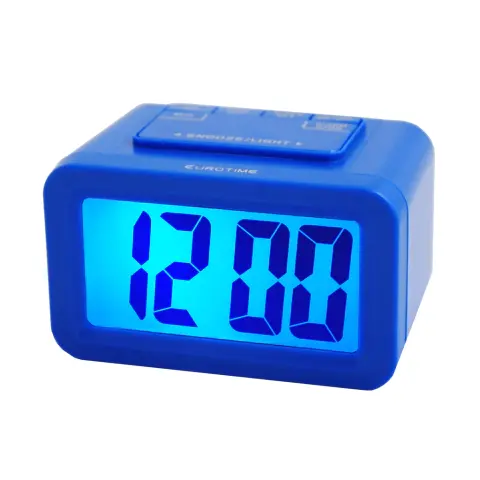 RELOJ DESPERTADOR EUROTIME DIGITAL CON LUZ CONTINUA