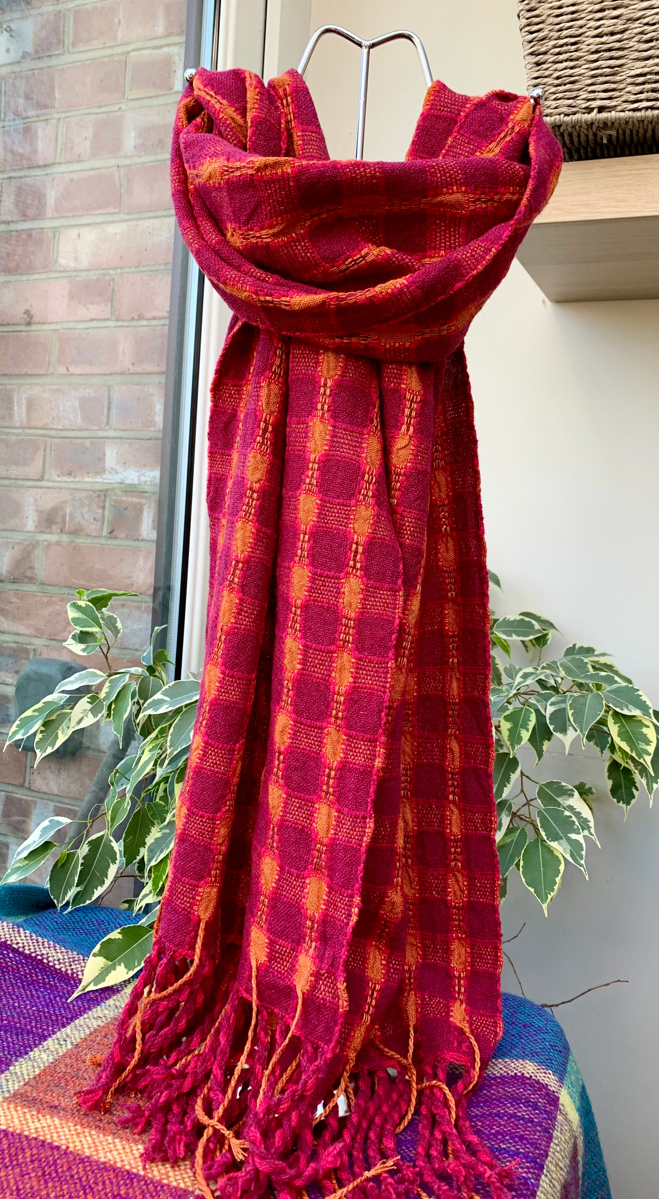 Merino Lambswool and Bamboo Deflected Double Weave Scarf