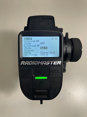Turn on "External RF" to use your attached transmitter