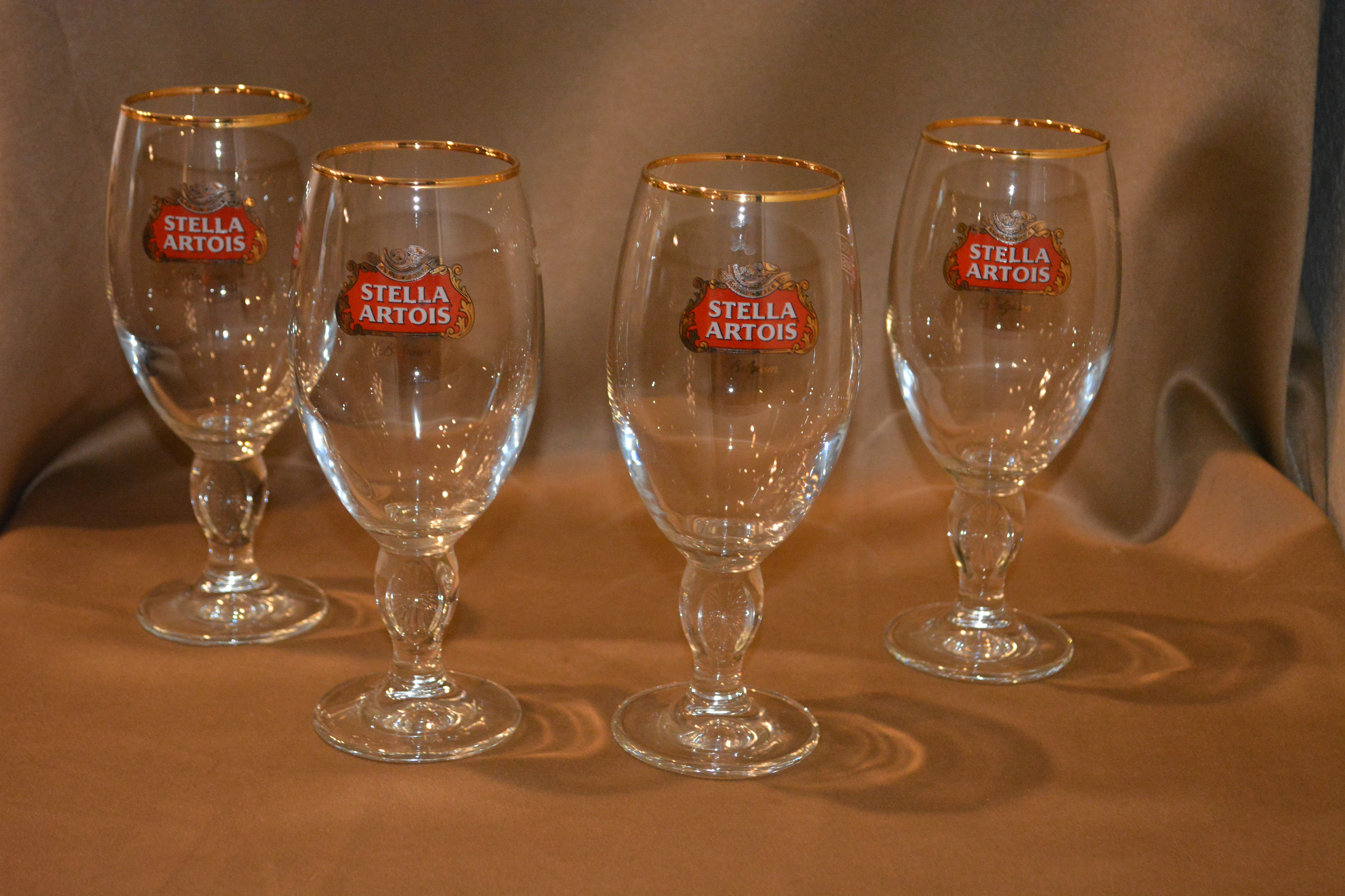 Set of 4 Stella Artois 33cl Beer Glasses