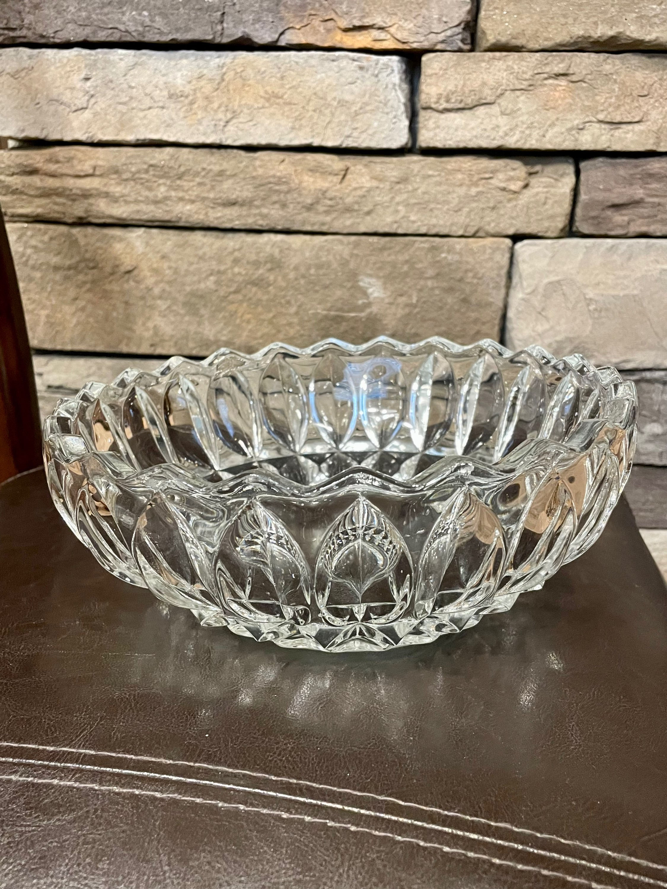 Vintage heavy glass bowl