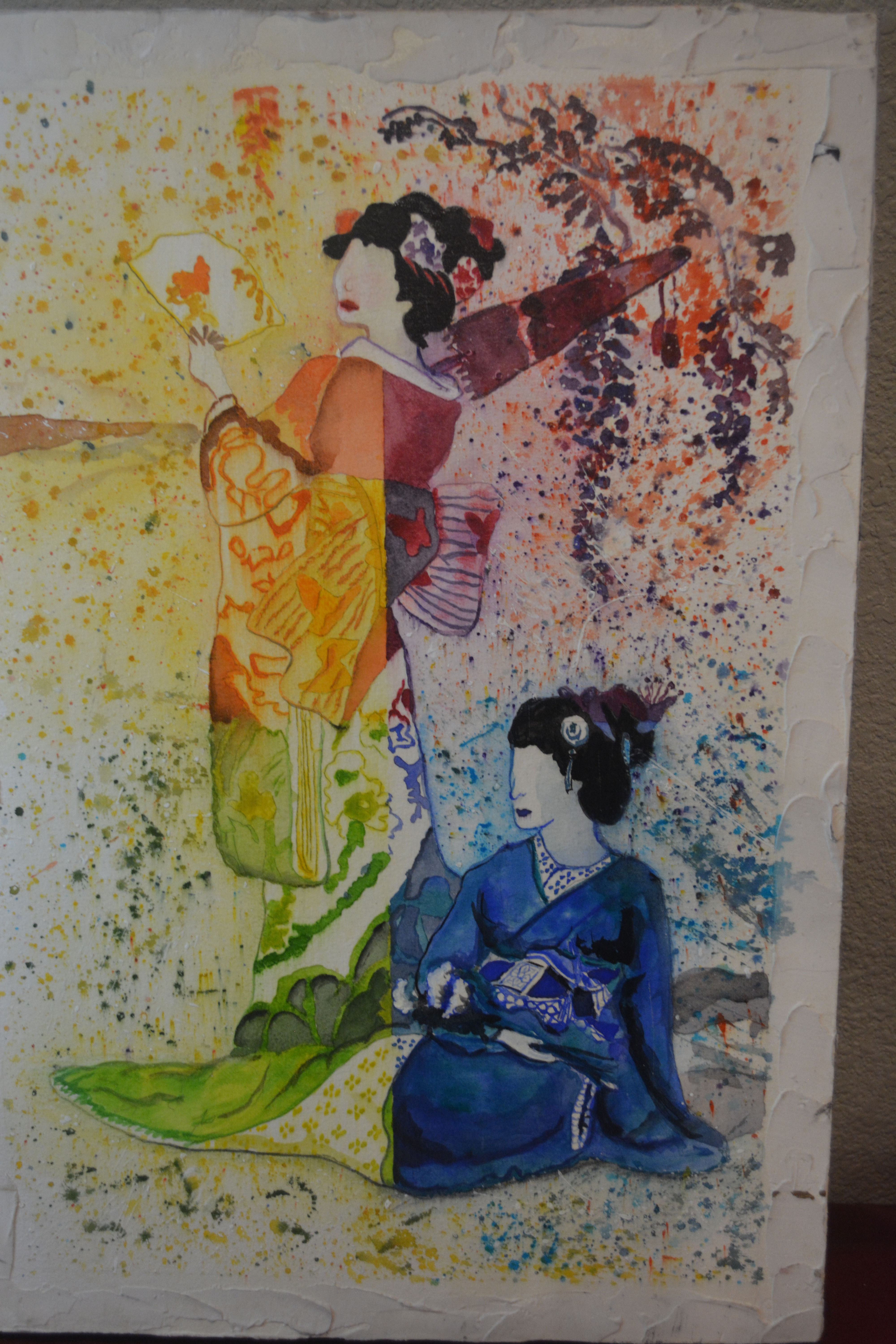 Original Vintage Acrylic on Board by acclaimed Texas/Colorado artist Kara Butler