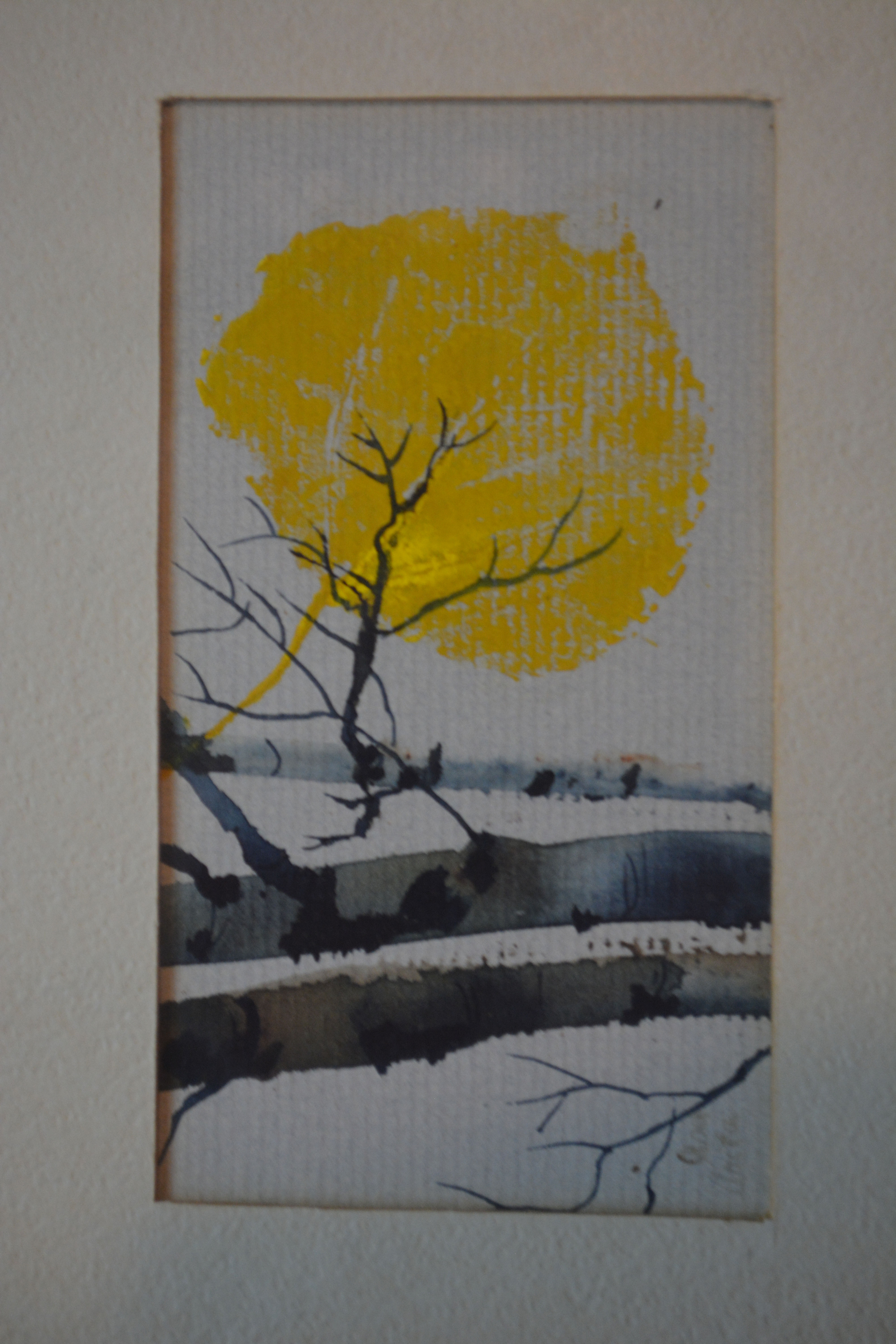 Stunning original watercolor artwork "Aspen Gold" by Kara Butler