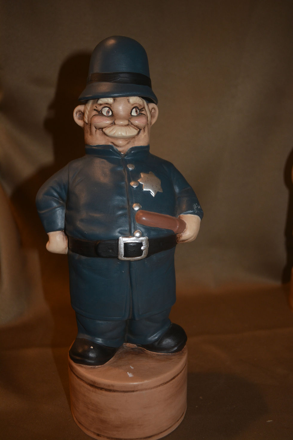 Thumbnail: Vintage police officer and southern gentleman decanter set.