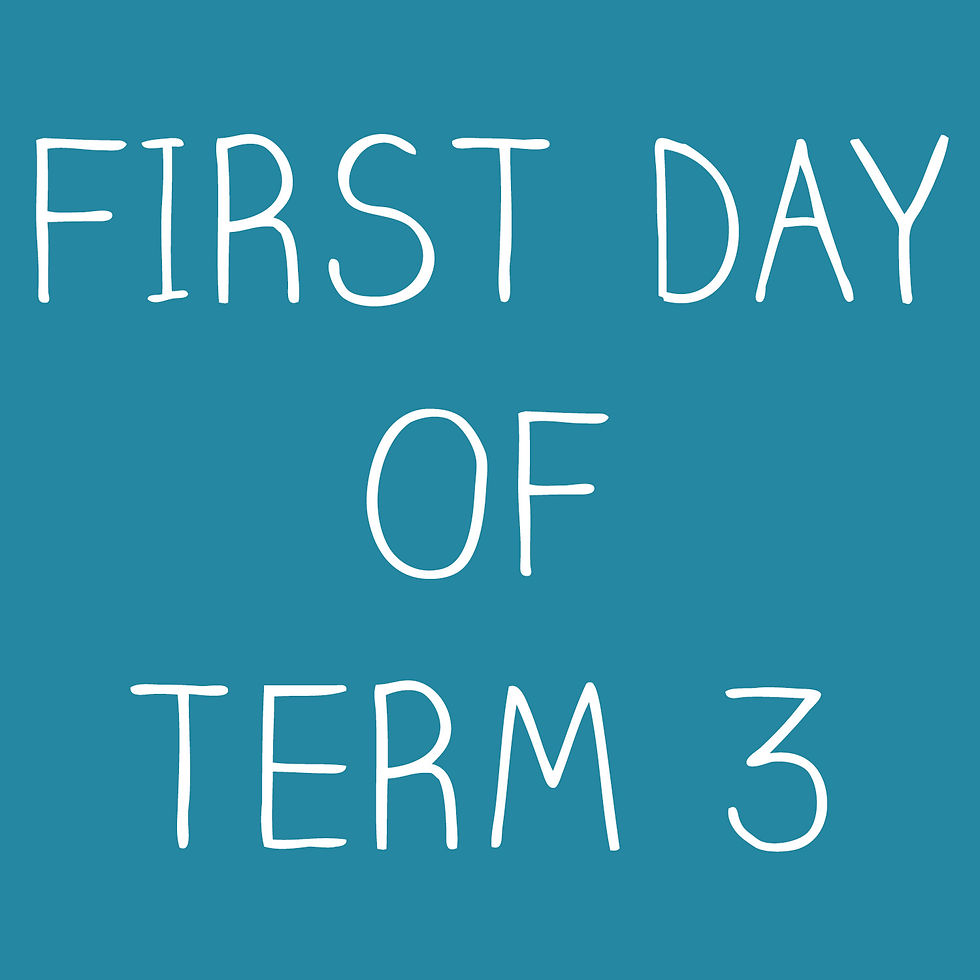 FIRST DAY of TERM 3