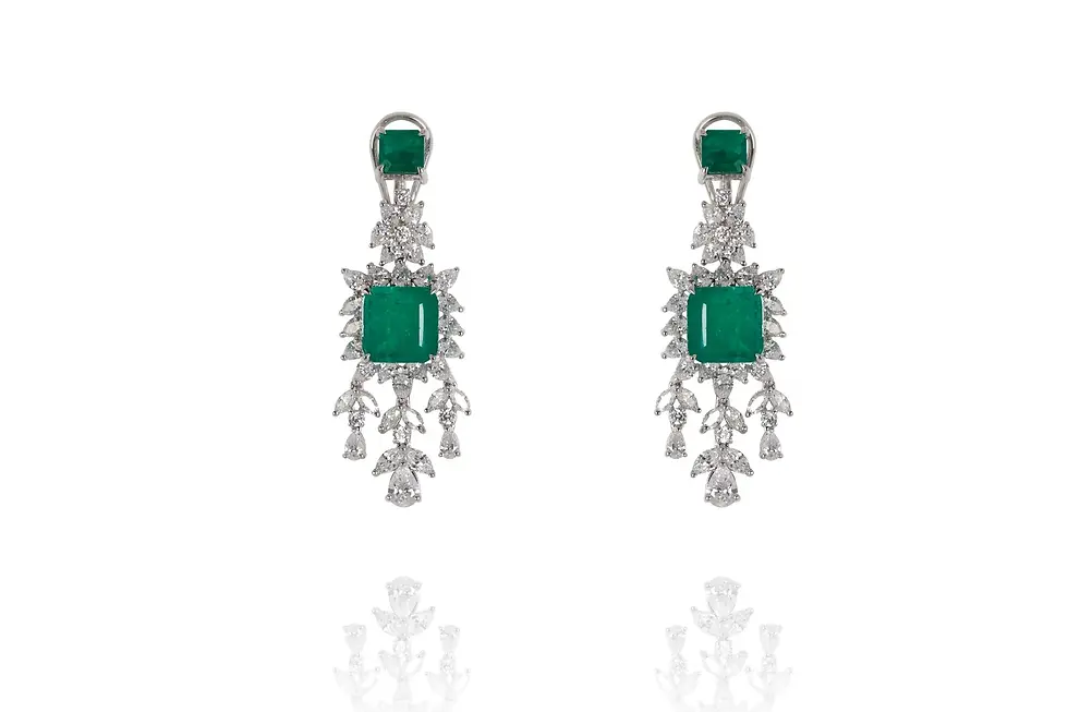 Green glory earring