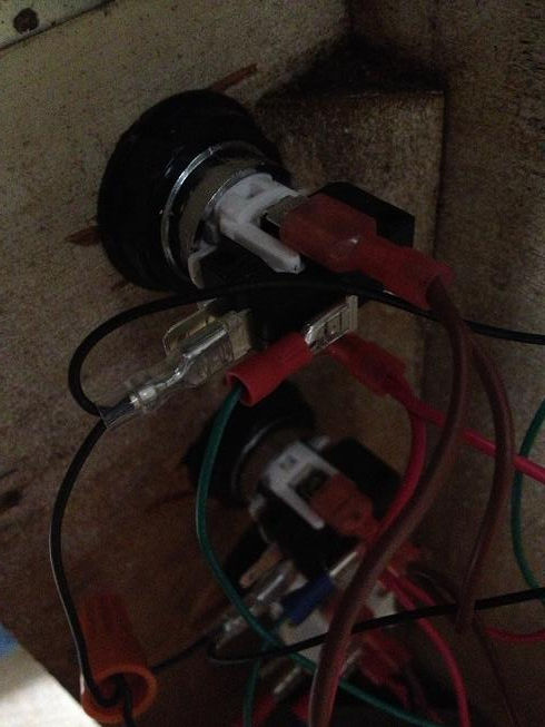 Detail of the Wired Lighted Buttons