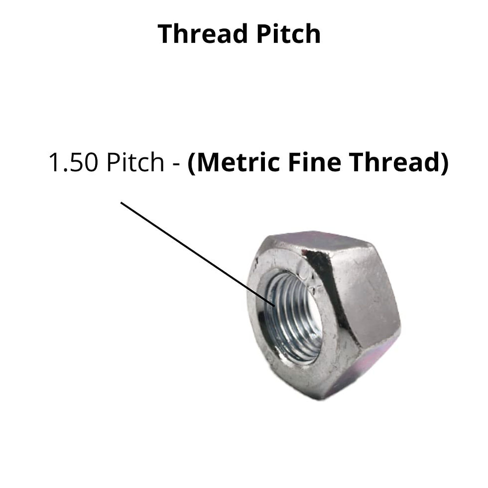 Thumbnail: M12 x 1.50 FINE THREAD Steel Hex Nuts - Pack of 10