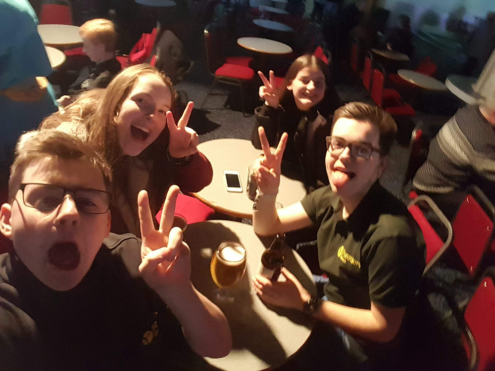 Foresters enjoying the post play pint