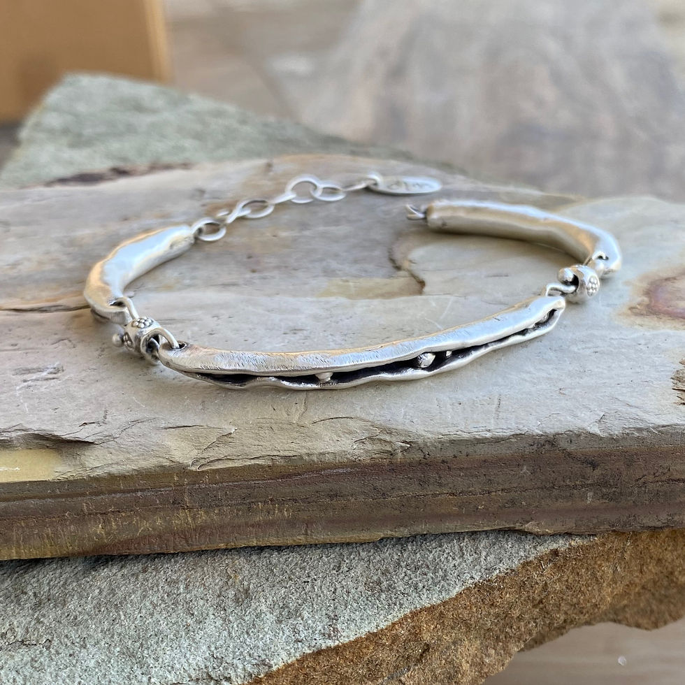 Thumbnail: Folded Silver with Thai Beads