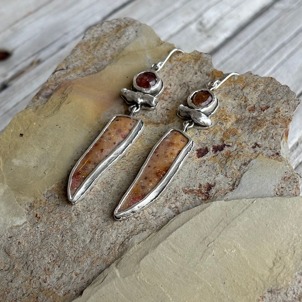 Thumbnail: Petrified Palm Wood and Burmese Spinel