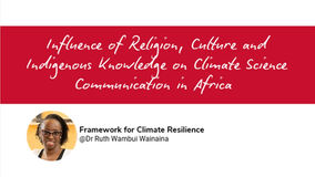 Influence of Religion, Culture and Indigenous Knowledge on Climate Science Communication in Africa