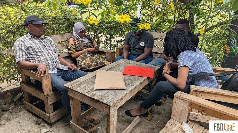 Focus discussion with environmental committee members in Tabata Ward, Dar es Salaam.
