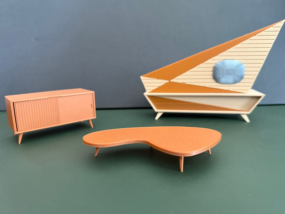 Thumbnail: 1:12 scale Kuba Komet TV miniature