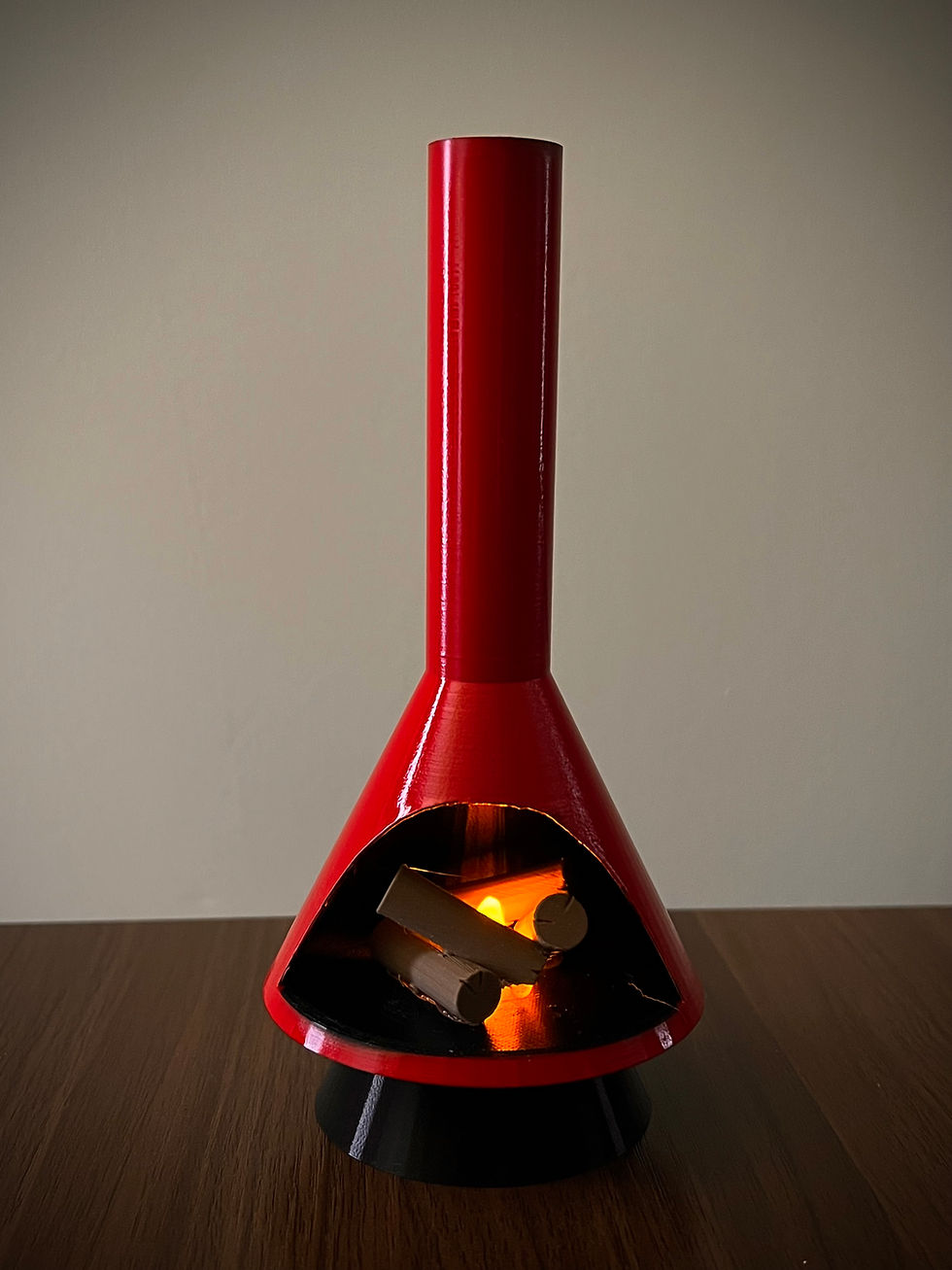 Thumbnail: Miniature Mid-Century Modern-style LED Fireplace