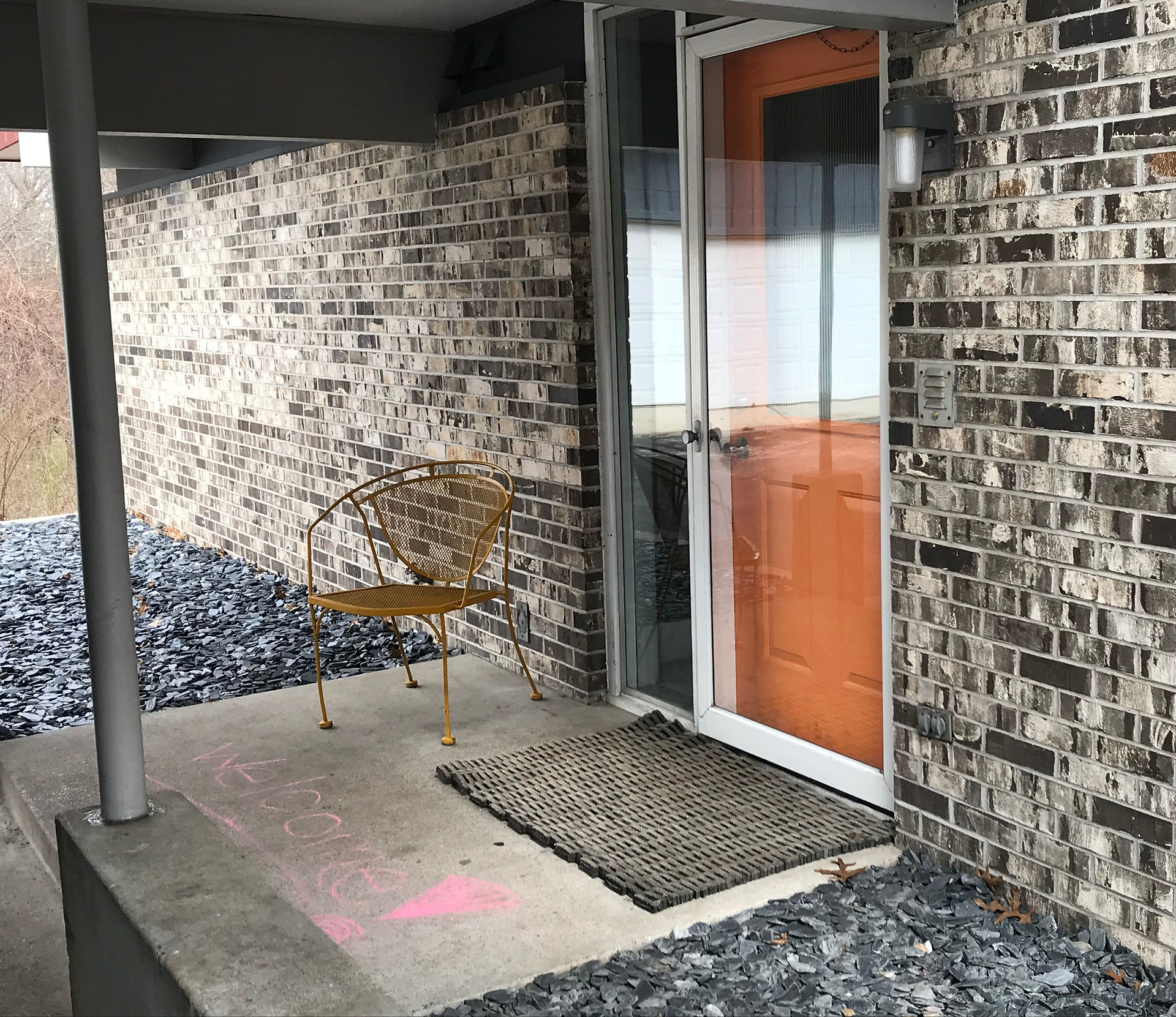 updated front door & stone