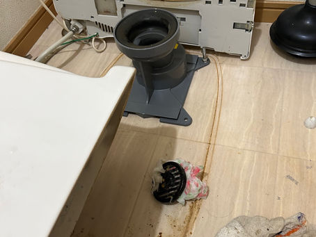 トイレつまり　トイレ脱着