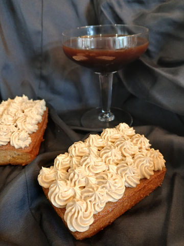 Two Zadie Bakery cakes with coffee frosting
