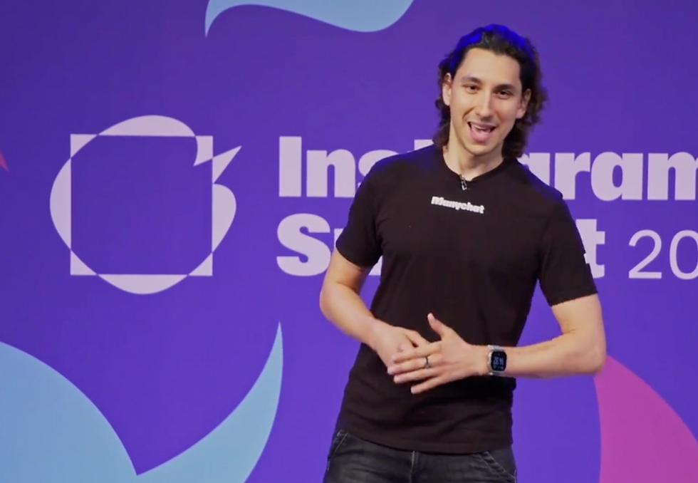 Mike Yan, co-founder and CEO of ManyChat during the instagram summit 2024