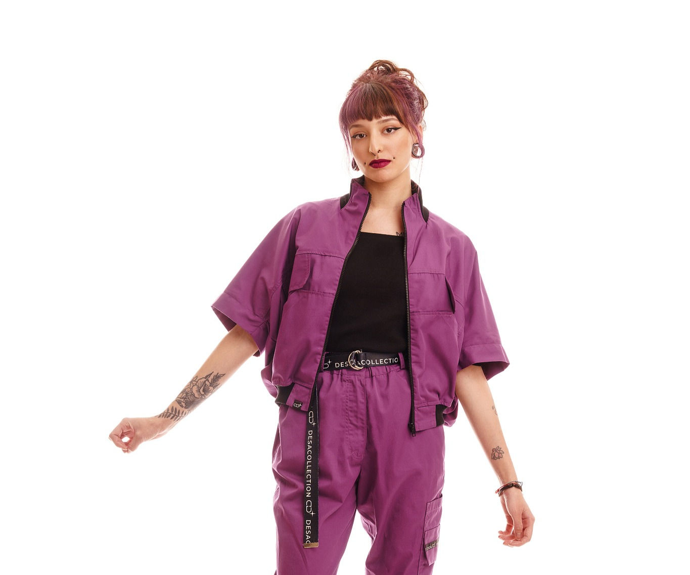 Dámska fialová vesta s logom