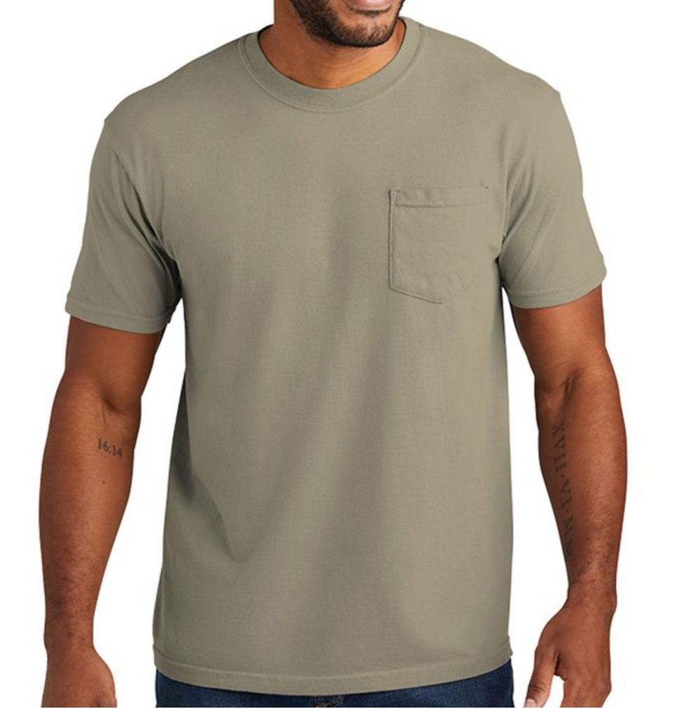 Thumbnail: CHAPPAQUIDDICK WAMPANOAG TRIBE UNISEX POCKET T SHIRT