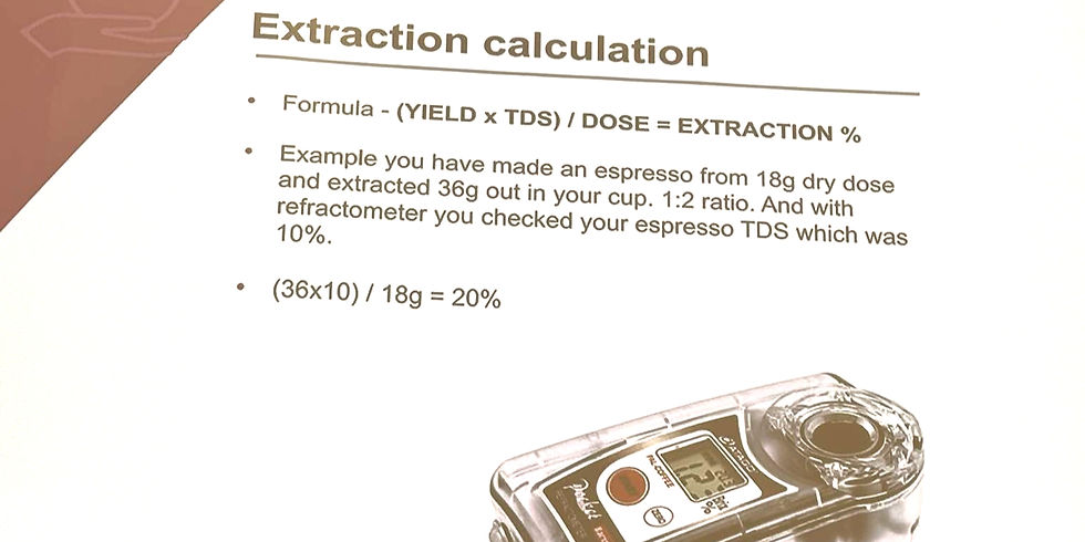 Refraktometras ir formulė kavos tirpumui išmatuoti, kavos ruošimo optimizavimui. *TDS (Total Dissolved Solids)