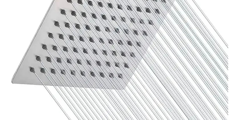 Miniatura: Regadera Cuadrada 15 Acero Inox Brazo Redondo Con Manerales