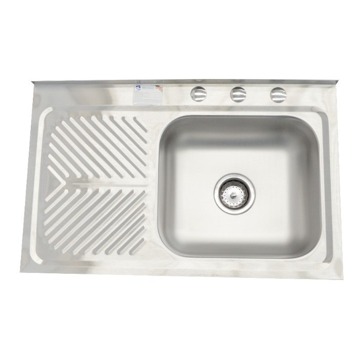 Fregadero Cocina Sobreponer 1 Tina 80x50x14 Eb Cacm101 Izq