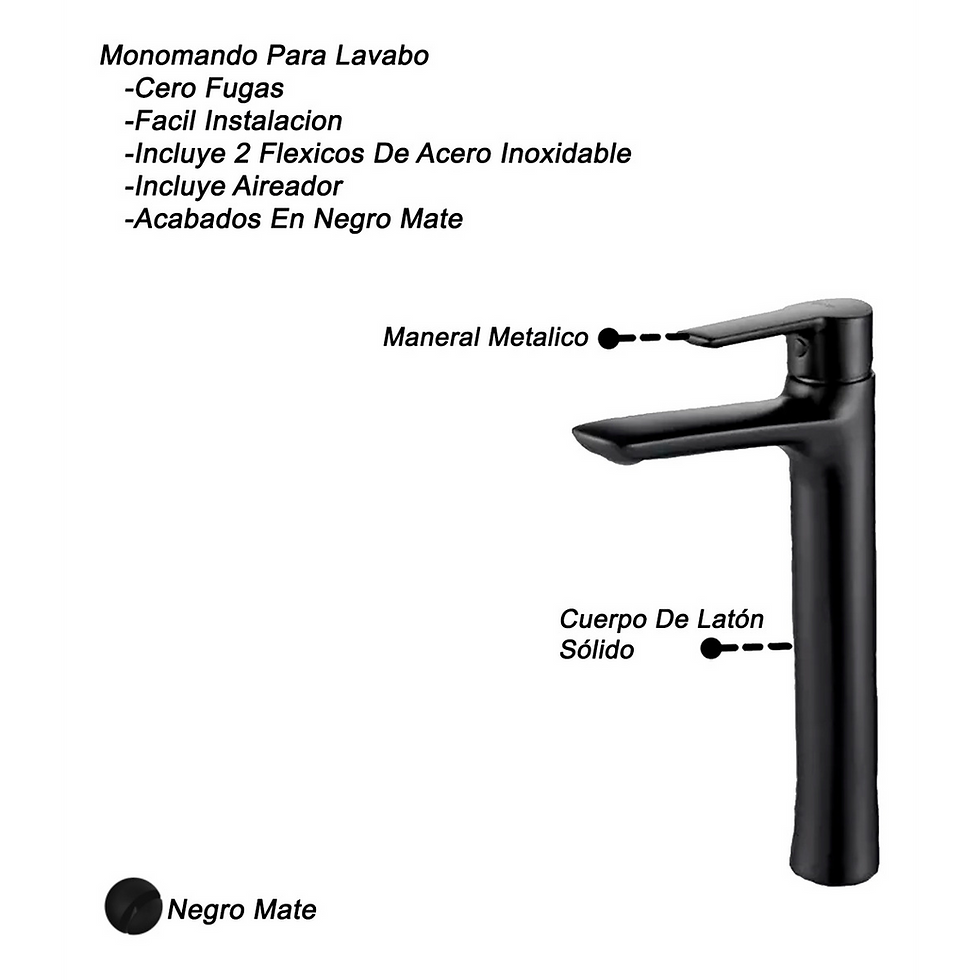 Miniatura: Llave Monomando Baño Lavabo Negro Mate Latón Solido Rubinett