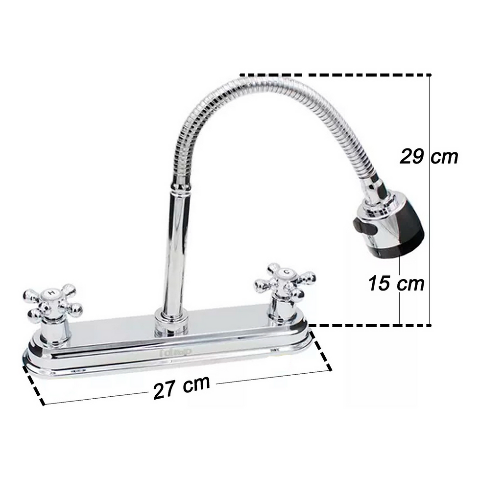 Miniatura: Llave Mezcladora Fregadero Tarja Cocina Rehilete 2 Funciones