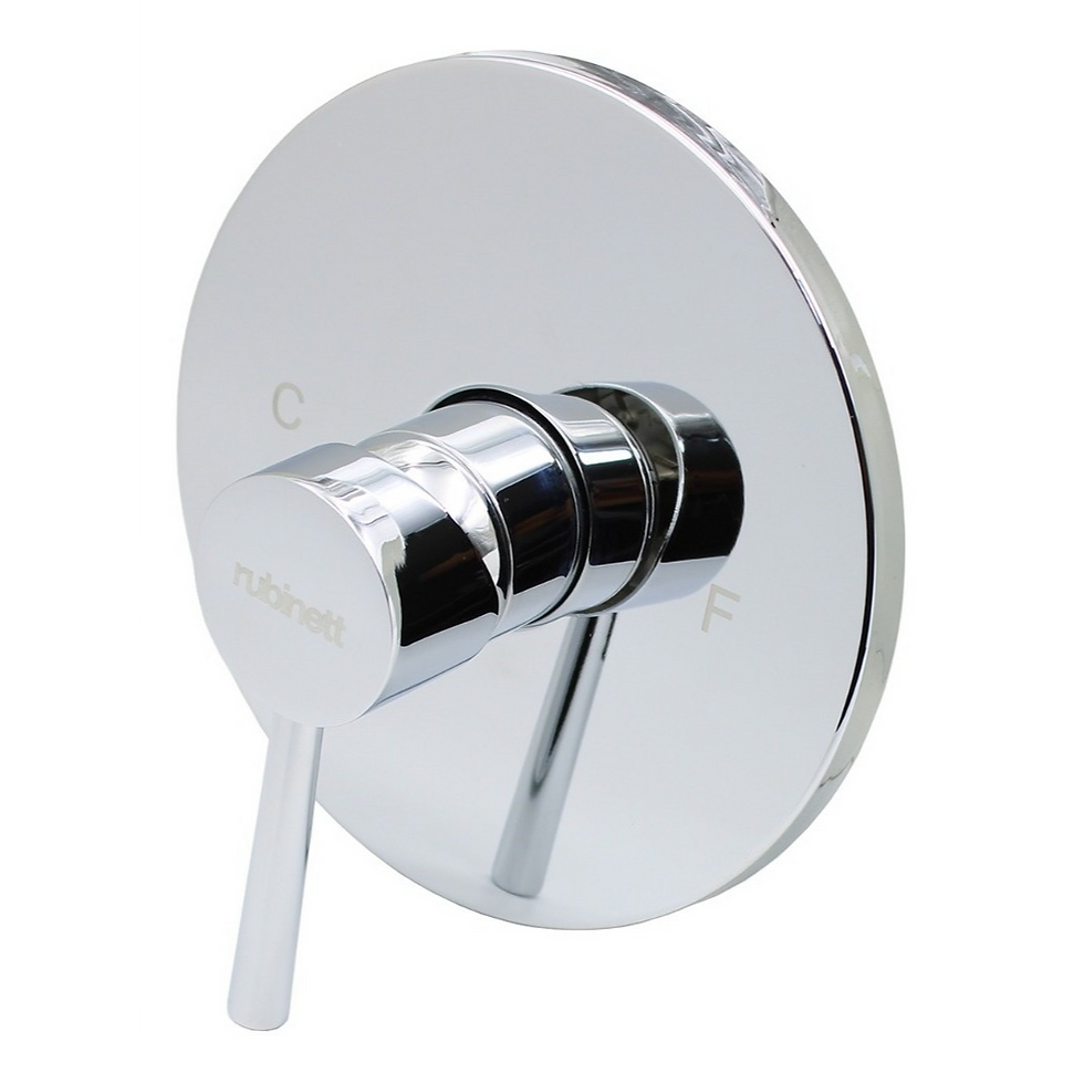 Monomando Redondo Regadera Cormado Acero Inoxidable Lujo