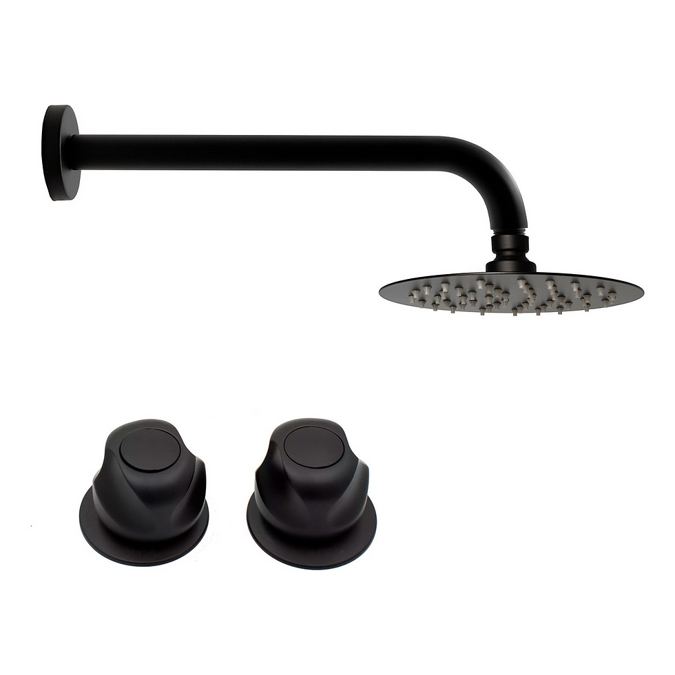 Regadera Redonda 20 Cm Acero Inox Con Brazo Y Manerales Mate