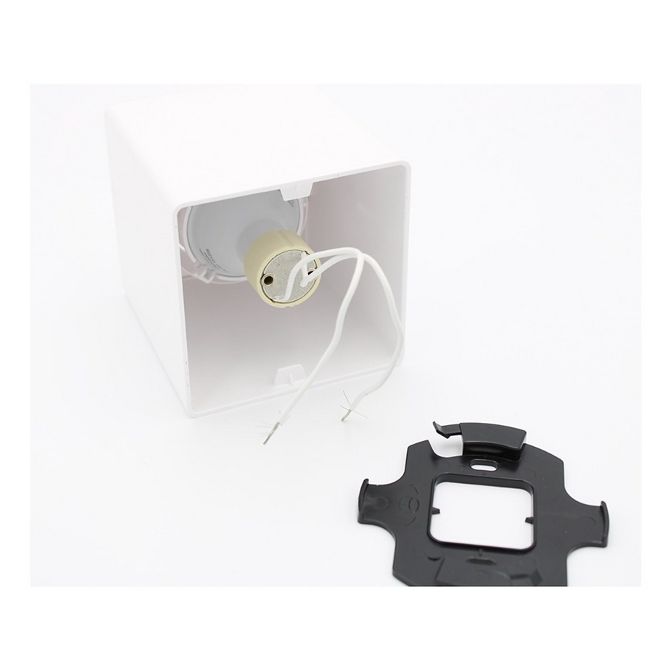 Miniatura: Lámpara De Techo Moderna Bote Cuadrada Blanca Interiores Luz Calida