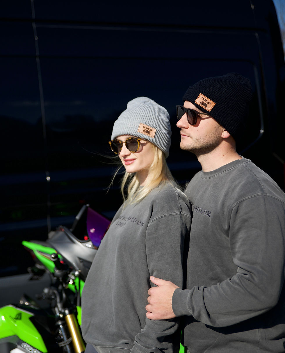 Thumbnail: L2RIDE2 Leather Patch Beanie