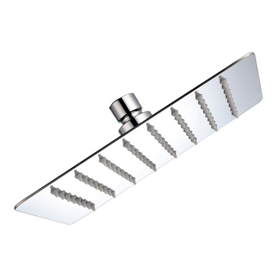 Regadera Cuadrada 25cm Cromada Espejo Baja Y Alta Presión