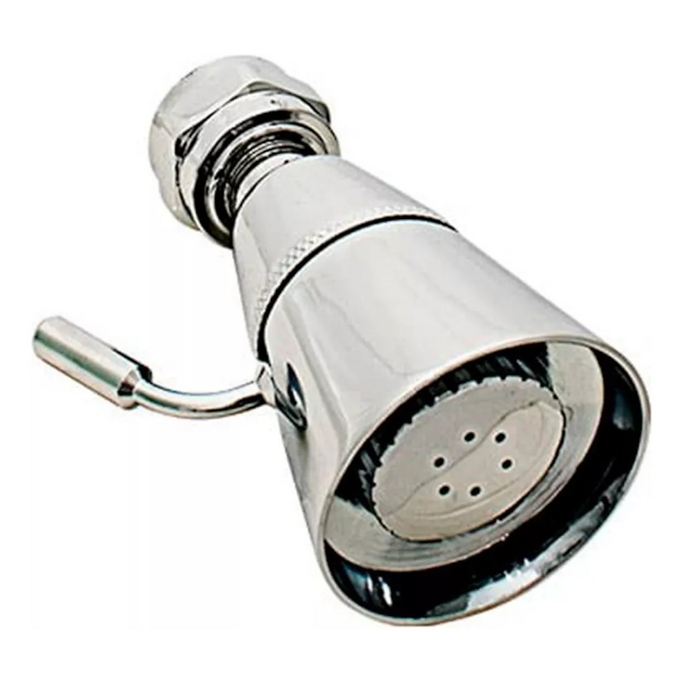Regadera Redonda Ecológica Cromada Palanca Regula De Presión