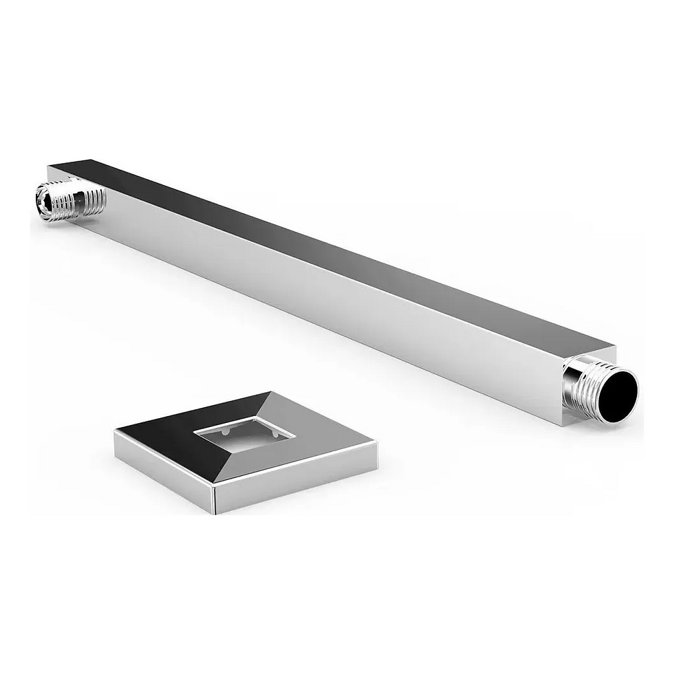 Miniatura: Regadera Acero Inox Cromada Cuadrada De 15cm Con Manerales