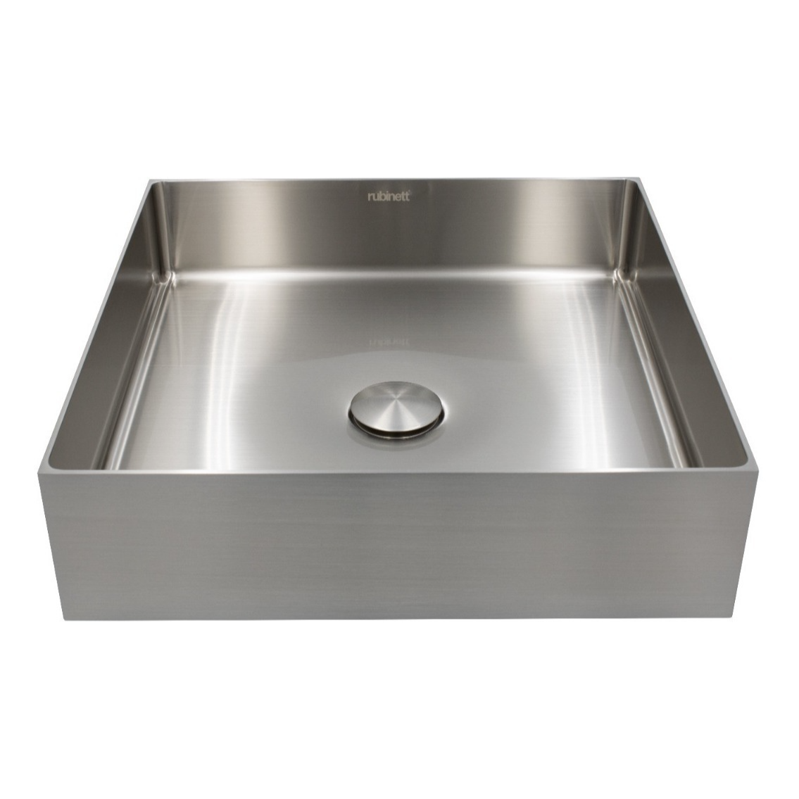 Ovalin Lavabo Cuadrado Acero Inoxidable 304 Satin Super Lujo