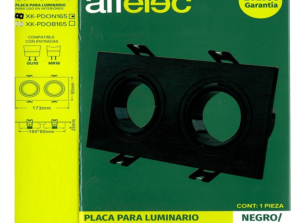 Miniatura: Lámpara De Techo Moderna Doble Foco Plana Negra Interiores Luz Calida