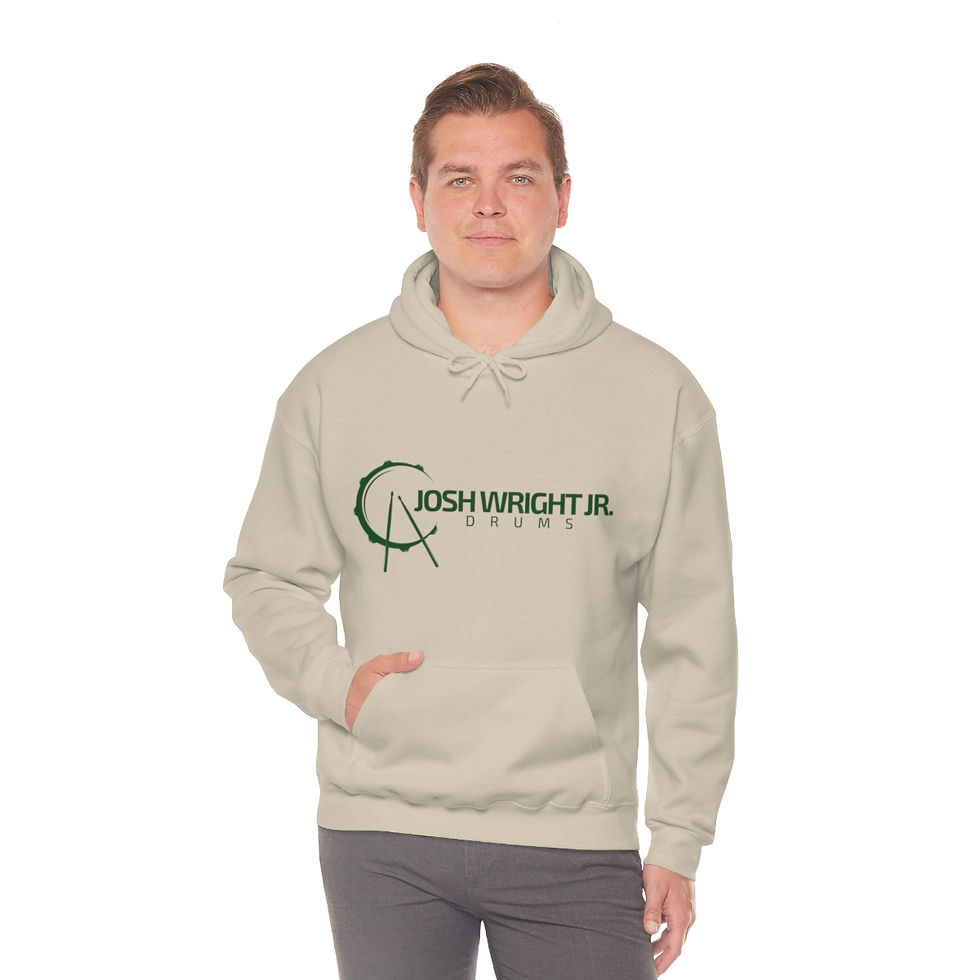 Thumbnail: JWJ Drums Hoodie - Forrest Green on Sand