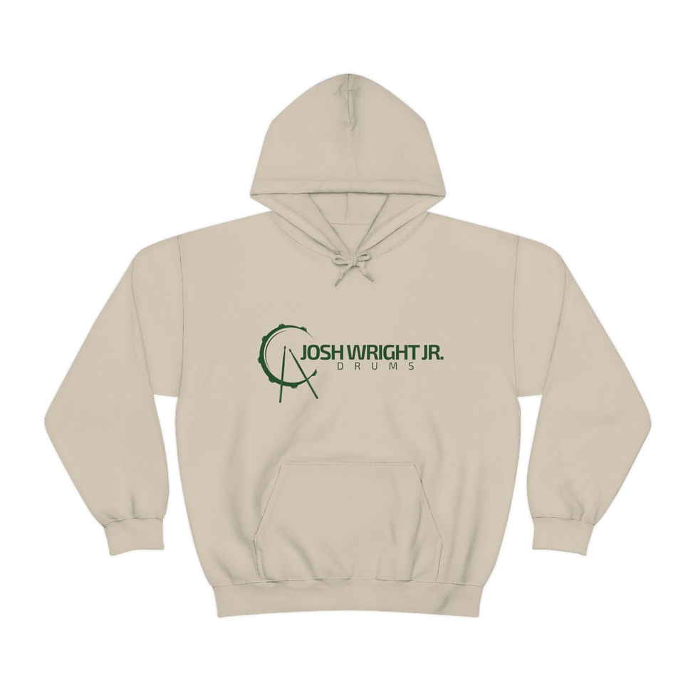 Thumbnail: JWJ Drums Hoodie - Forrest Green on Sand